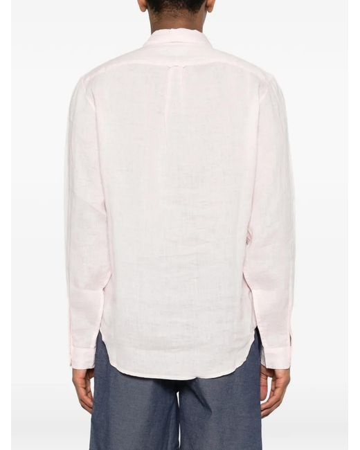 Woolrich Pink Linen Shirt for men