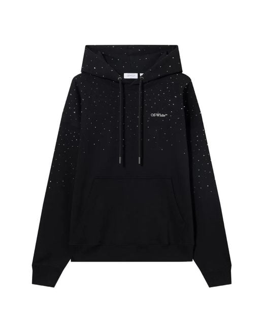 Off-White c/o Virgil Abloh Black X Swarovski Crystal-Embellished Hoodie for men