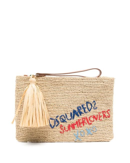 DSquared² Natural Summer Lovers Clutch Bag