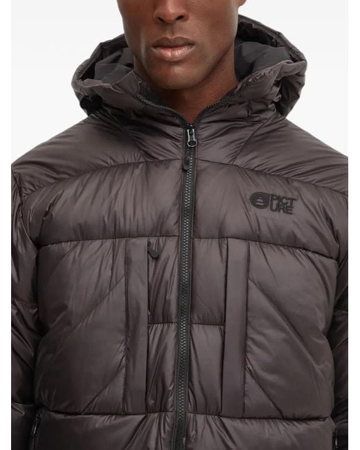 Picture Gray Hooded Padded Jacket for men