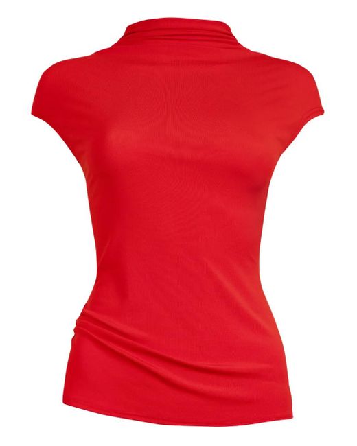 Paris Georgia アシンメトリー Tシャツ Red