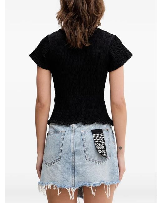 Vetements Black Ruffled T-Shirt