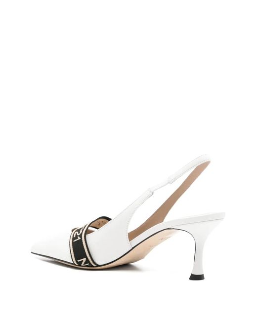 N°21 White Strap Pumps