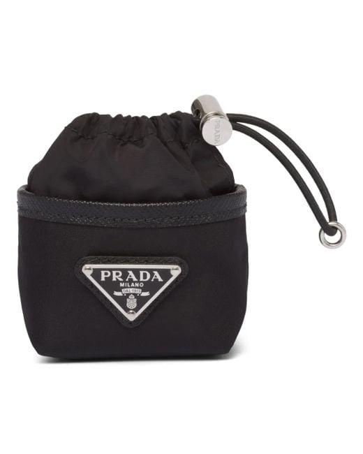 Prada Black Mini Re-Nylon Air Pods Pro Case for men