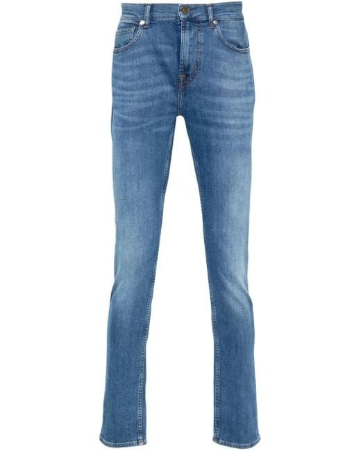 7 For All Mankind Paxtyn Jeans Mit Logo-Patch in Blue für Herren