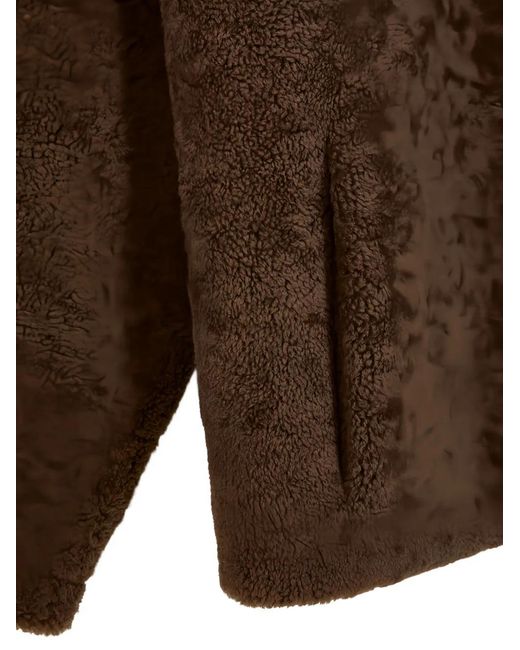 The Row Brown Round-Neck Long-Sleeves Jacket