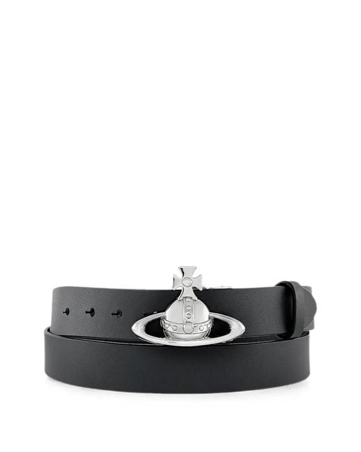 Vivienne Westwood White Orb Buckle Belt