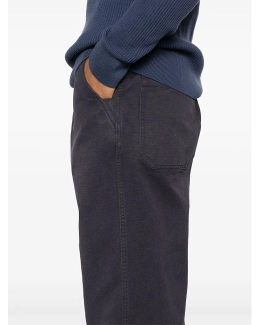 Stone Island Blue Logo-Embroidered Straight-Leg Jeans for men