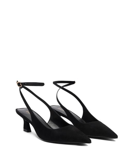 Stuart Weitzman Black 50Mm Vinnie Heeled Pumps