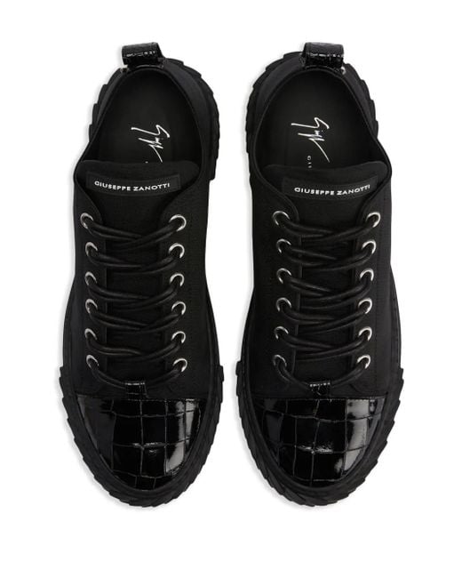 Giuseppe Zanotti Black Blabber Lace-Up High-Top Sneakers for men