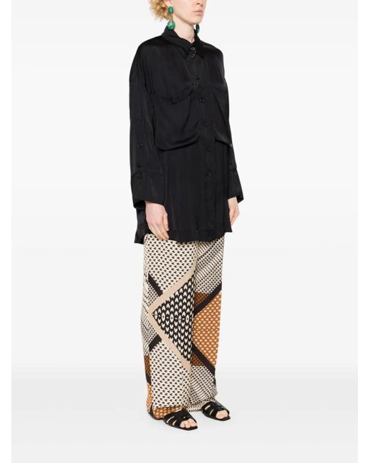 Dorothee Schumacher Black Fantasy Satin Shirt