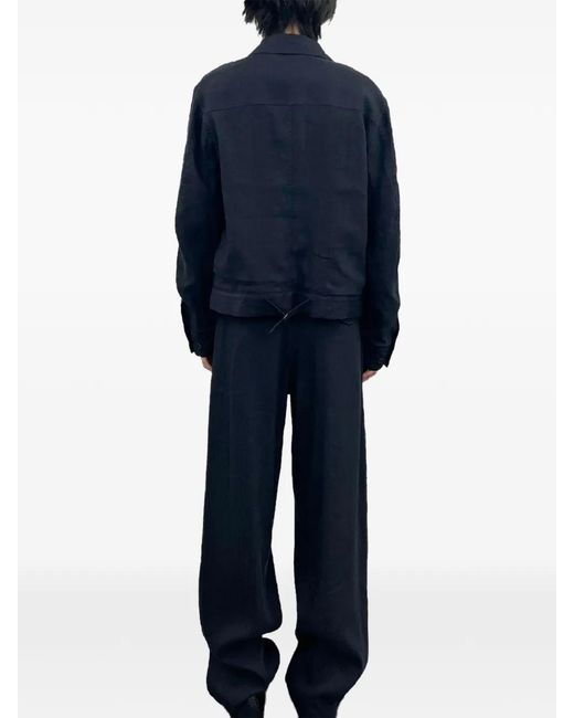 TONYWACK Blue Buttoned Shirt Jacket for men