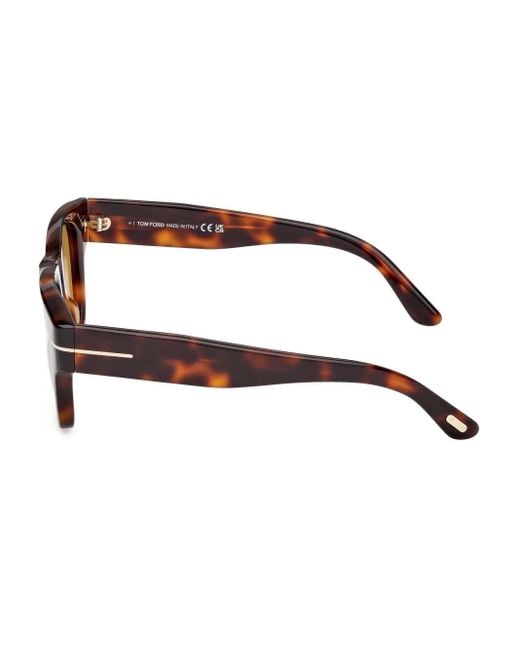 Tom Ford Natural Tortoiseshell-Frame Square Sunglasses for men