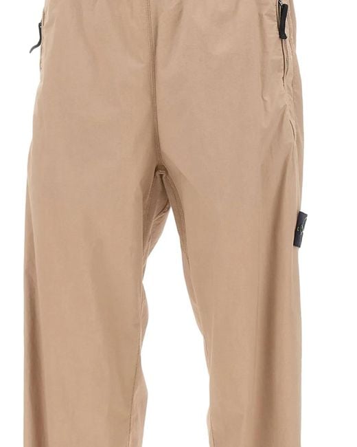Stone Island Natural 3100049 Stretch Cotton Tela 'Paracadute' Jogger Trousers for men