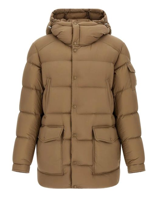 Moncler Gewatteerde Jas Met Capuchon in het Green voor heren