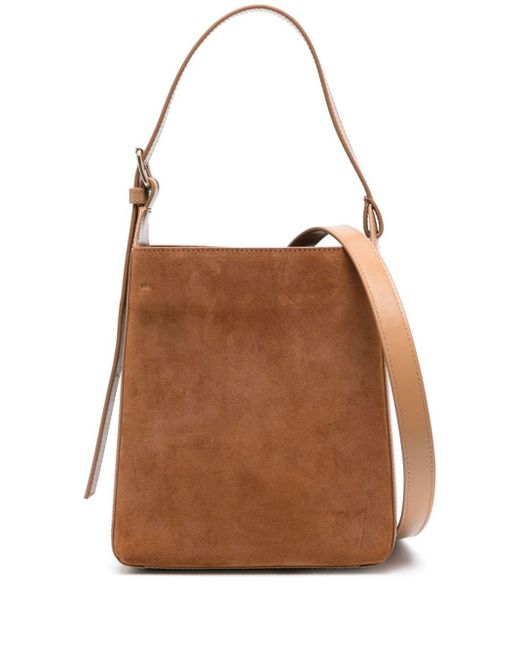 A.P.C. Brown Small Virginie Leather Tote Bag