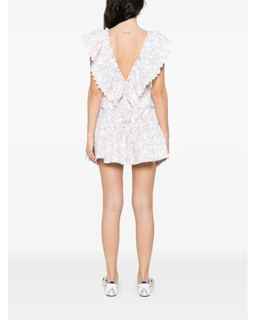 Coperni フローラル ラッフルドレス White