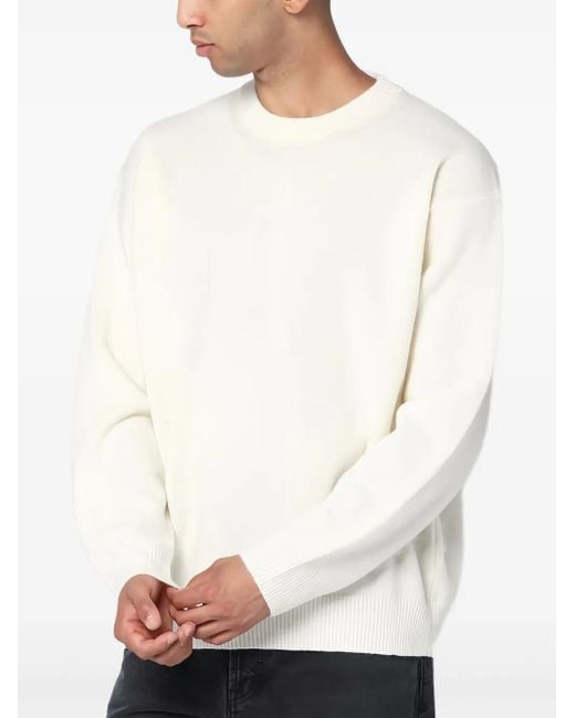 Roberto Collina White Crew-Neck Sweater for men