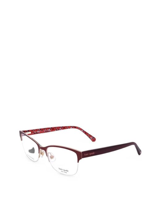Kate Spade White Marjorie Rectangle-Frame Glasses