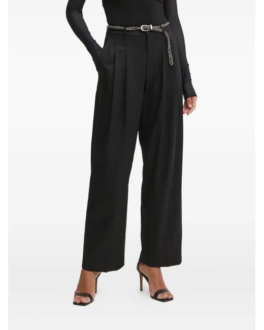 Pantaloni A Gamba Ampia Con Pieghe di Guess in Black