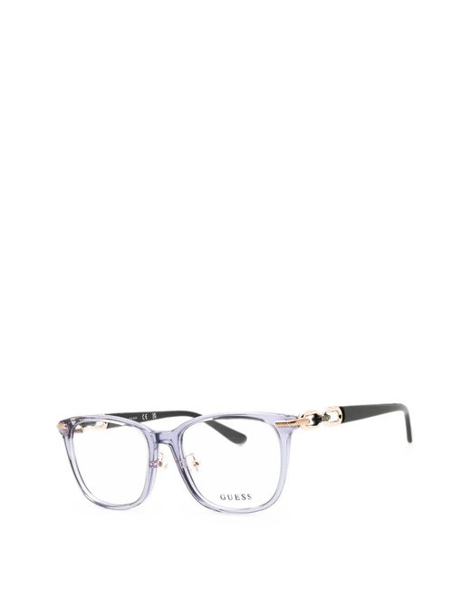 Guess White Rectangle-Frame Glasses