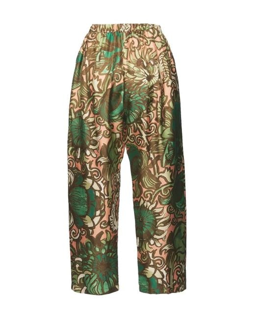 Pantaloni Crop Con Coulisse di LaDoubleJ in Blue