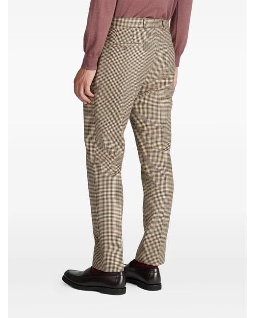 Slowear Gray Check Wool Trousers for men