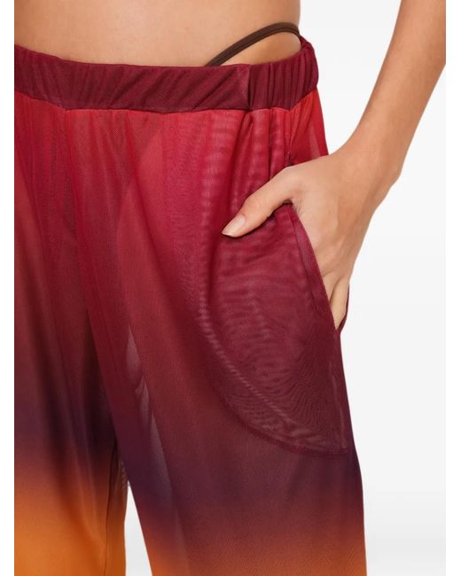 Amir Slama Red X Tati Barbieri Dégradé Mesh Palazzo Pants