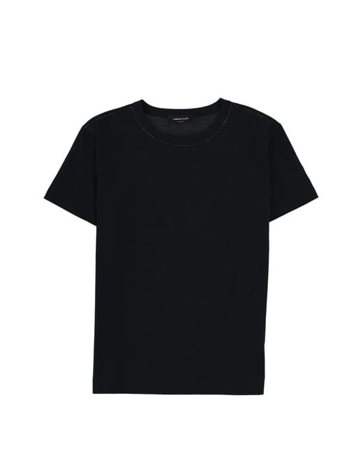 Fabiana Filippi Black Crew-Neck T-Shirt