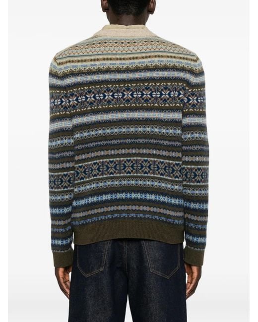 Bompard Gray Round-Neck Sweater for men