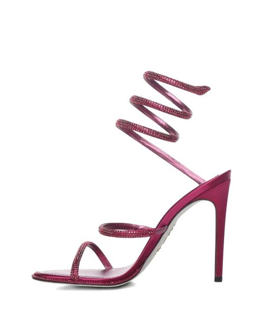 Rene Caovilla Pink 105Mm Cleo Sandals