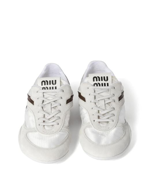 Baskets Gymnasium Miu Miu en coloris White