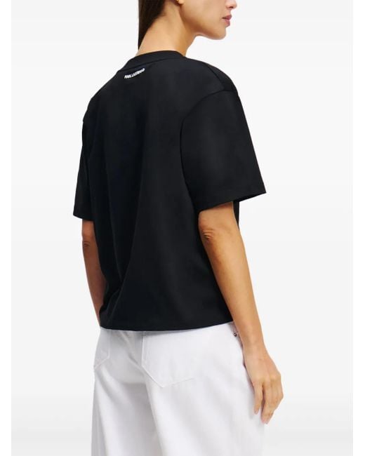 Karl Lagerfeld Signature Tシャツ Black