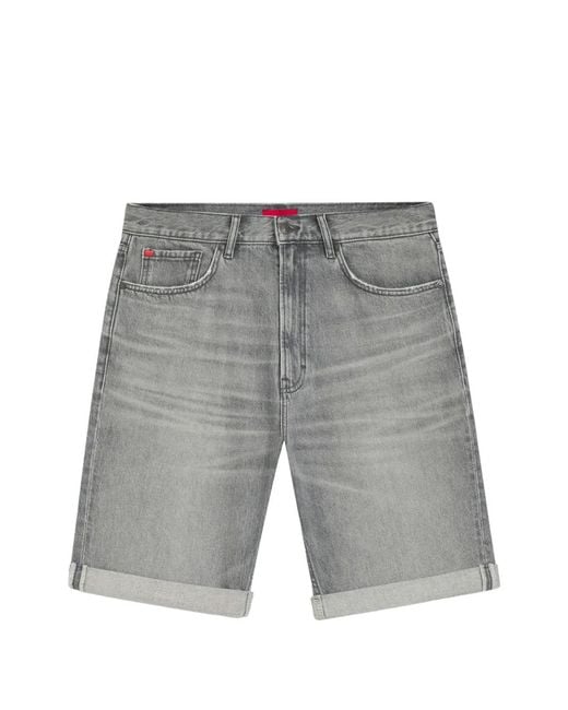 HUGO Gray Faded Shorts for men