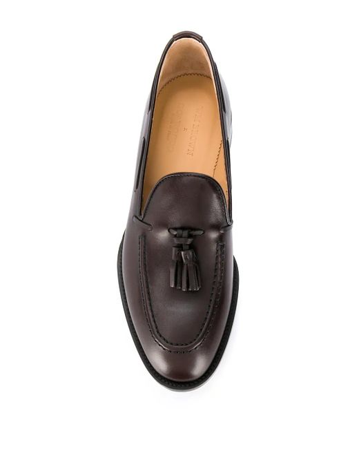 Scarosso Brown William Tassel Loafers for men