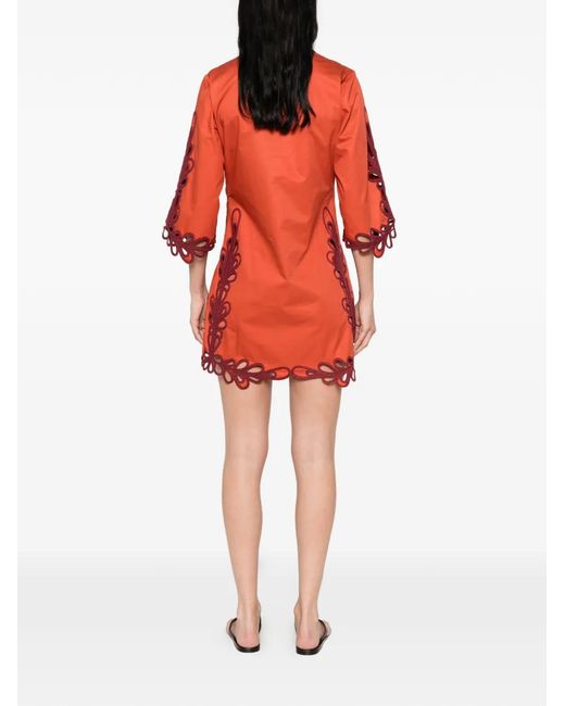 Abito Corto Deva Con Cut-Out di Antik Batik in Red