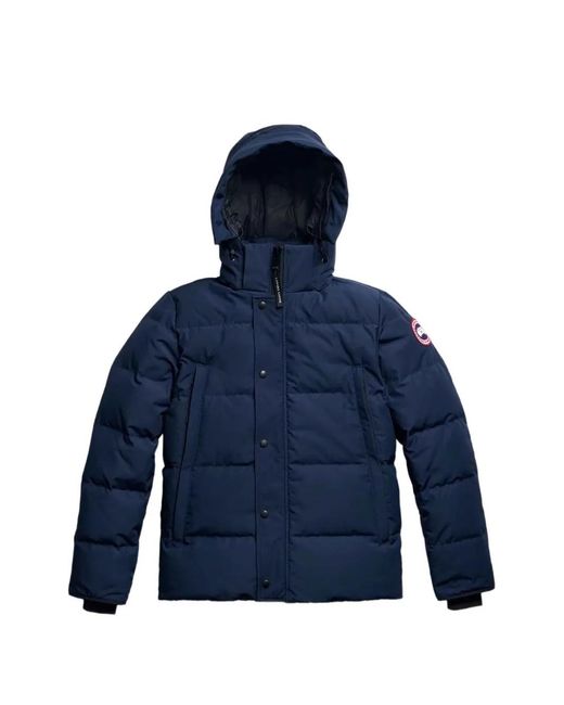 Canada Goose Blue Wyndham Hooded Quilted Jacket for men