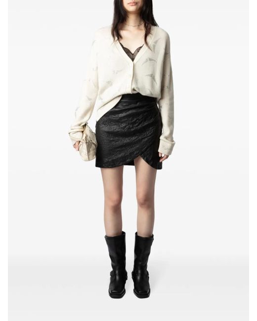 Zadig & Voltaire White Mirka Strass Wings Cardigan
