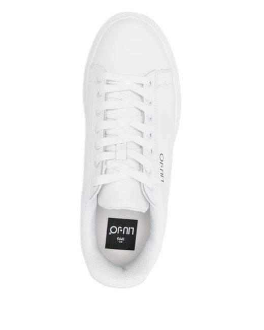 Liu Jo White Logo-plaque Platform Sneakers for men