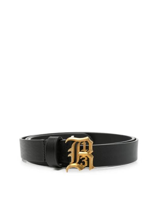 R13 White Logo-Buckle Leather Belt