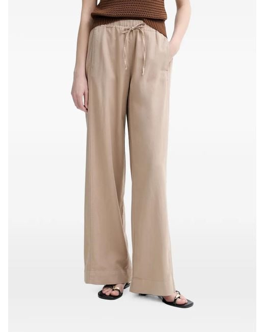 Marc O' Polo Natural Drawstring Wide-Leg Trousers