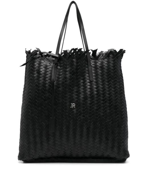 John Richmond ウーブン ハンドバッグ Black
