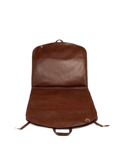 The Bridge Brown Leather Garment Bag