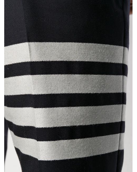 Thom Browne Black Plain Weave 4-Bar Low Rise Shorts for men