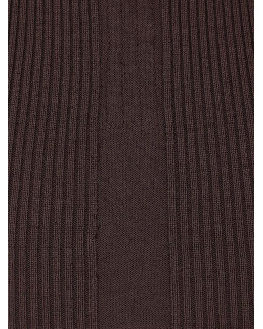 Rick Owens Brown Geripptes Oberteil mit Rückenausschnitt
