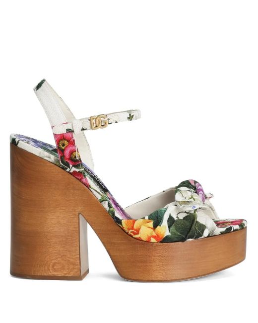 Dolce & Gabbana フローラル サンダル White