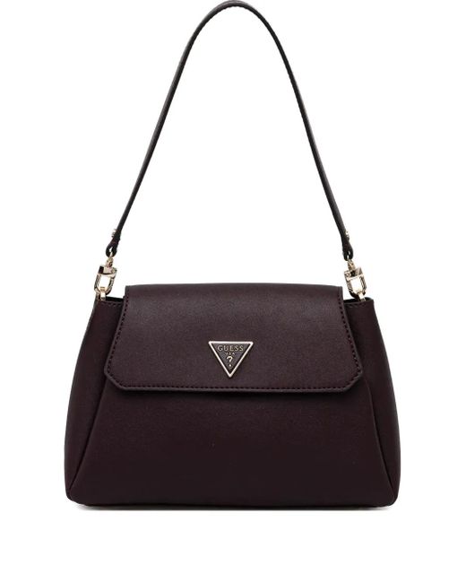 Guess Black Triangle-Logo Crossbody Bag