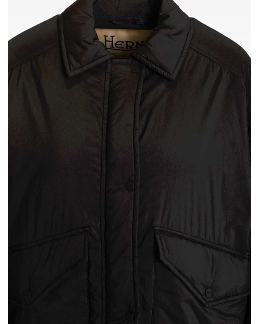 Chaqueta Con Bolsillo Con Botón Herno de color Black