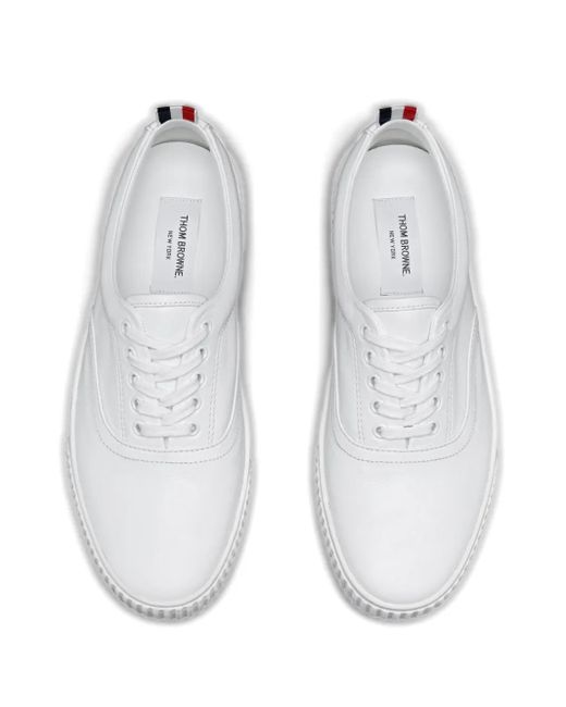 Thom Browne White Heritage Sneakers for men