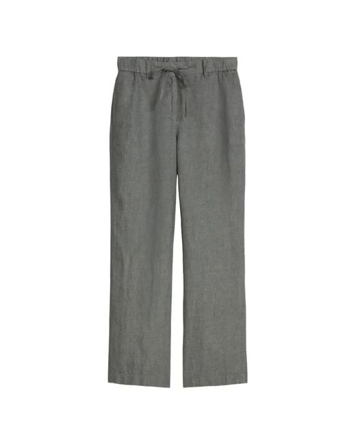 Marc O' Polo Gray Drawstring-Waist Woven Trousers for men